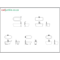 Bathroom: Bath 2D Free Standing Set 1